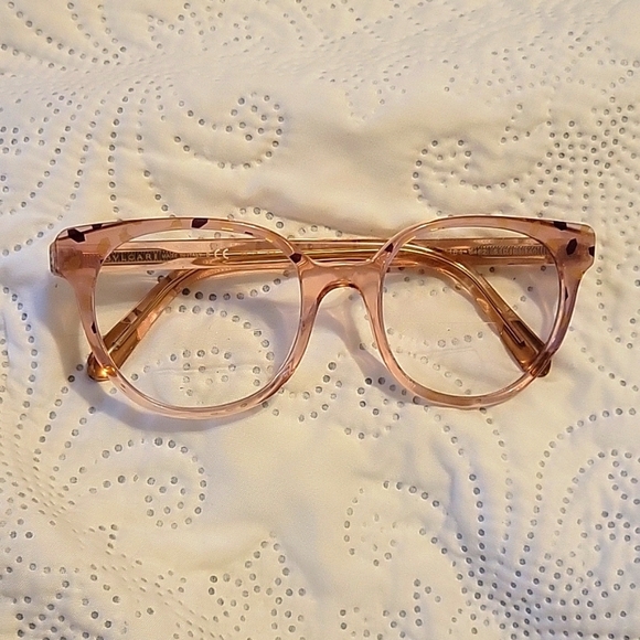 BVLGARI Accessories - Bulgari Speckled Soft Pink Eyeglass Frames EUC
